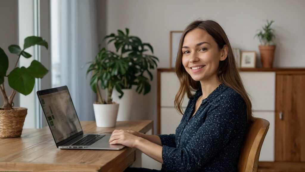 adult student having an online tutoring lesson